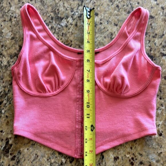 Urban Outfitters Pink Crop Top Corset Size Small! - Picture 5 of 6